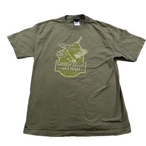 Vintage Dr. Suess Shirt Green Eggs And Ham Spell Out Graphic Y2K Skater Grunge M